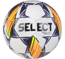 М'яч футбольний Select Brillant Replica v24 біло-фіолетовий Уні 4 (5703543350513)