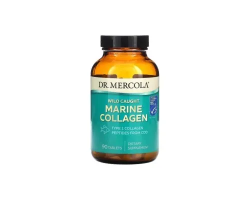 Вітамінно-мінеральний комплекс Dr. Mercola Морський колаген з дикої риби, Wild Caught Marine Collagen, 90 табл (MCL-03273)