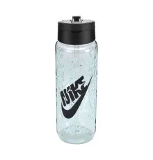 Бутылка для воды Nike TR Renew Recharge Straw Bottle 24 OZ чорний, зелений 709 мл N.100.7643.301.24 (887791762375)