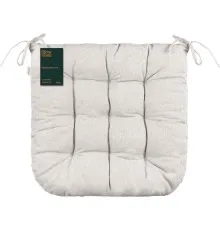 Подушка на стул Ardesto Oliver, 40х40 см, 100% хлопок, нап-ч: 50% холоф, 50% пп, серый светлый (ART02OL)