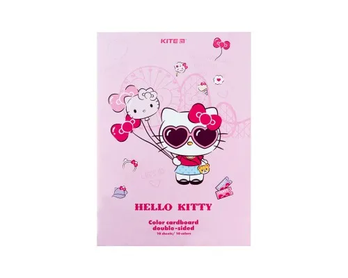 Кольоровий картон Kite А4 двосторонній Hello Kitty 10 аркушів (HK24-255)