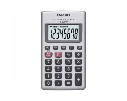 Калькулятор Casio HL-820VA-W-EP, сріблястий (CALC-CAS-HL-820VA-W)