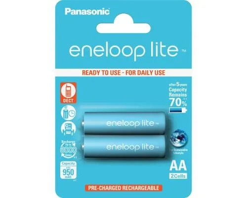 Аккумулятор Panasonic Eneloop Lite AA 950mAh NI-MH * 2 (BK-3LCCE/2BE)