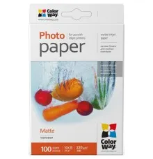 Фотопапір ColorWay 10x15, 220г, matte, 100л (PM2201004R)