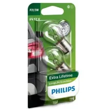 Автолампа Philips P21/5W LongLife EcoVision, 2шт/бл. (12499LLECOB2)