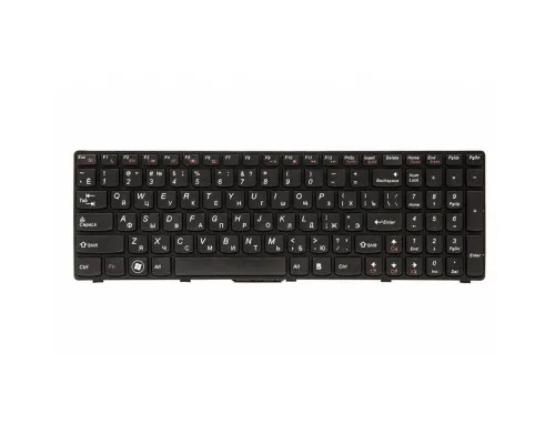 Клавиатура ноутбука PowerPlant Lenovo B570, B590, V570 черный, черный фрейм (KB311538)