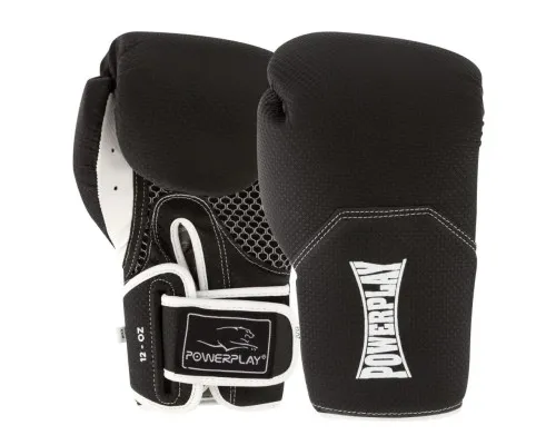 Боксерські рукавички PowerPlay 3011 12oz Black/White (PP_3011_12oz_Bl/White)