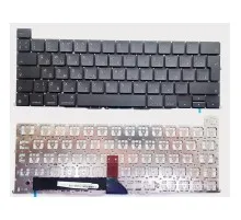 Клавіатура ноутбука Apple Macbook Pro 16" A2141 черна RU (A46176)