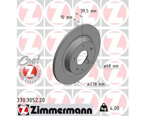 Тормозной диск ZIMMERMANN 370.3052.20