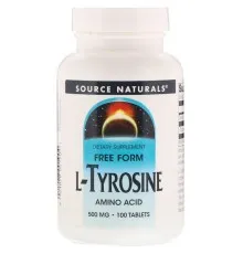 Амінокислота Source Naturals L-Тирозин 500 мг, L-Tyrosine, 100 таблеток (SNS-00190)