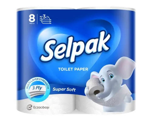 Туалетная бумага Selpak 3 слоя 8 рулонов (8690530204515)