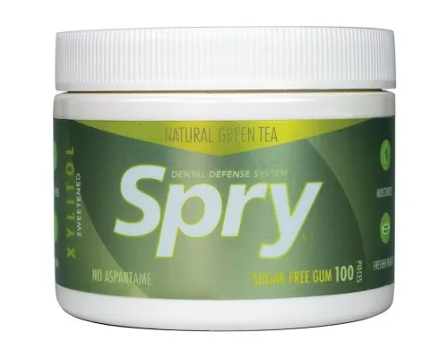 Жевательные резинки с ксилитом Spry натуральные с зеленым чаем 100 шт. (70059600015)