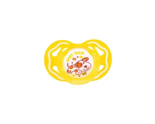 Пустышка Baby Team силиконовая, классическая, 6+ мес (3014_желтый)