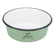 Посуд для собак Trixie Миска металева 900 мл/17 см (зелена) (4047974252123)