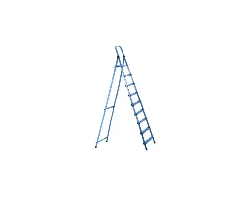 Лестница Works стремянка металлическая - 409 (9 ст., синяя) (63276)