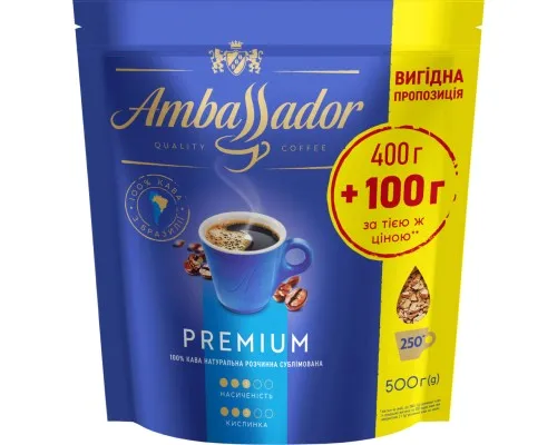 Кава Ambassador Premium розчинна 500 г (am.53445)