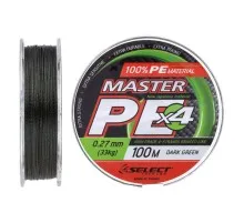 Шнур Select Master PE 100m Dark Green 0.27мм 33кг (1870.15.96)