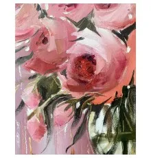 Картина по номерам Santi Коралловые розы, 40*50 см на подрамны, алмазная (954440)