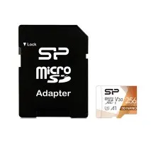 Карта пам'яті Silicon Power 256Gb microSDXC U3 A1 V30 Superior Color 100R/80W + adapter (SP256GBSTXDU3V20AB)