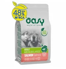Сухий корм для собак OASY One Animal Protein ADULT Medium/Large з лососем 18 кг (8053017349305)