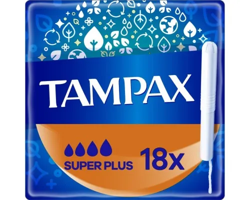 Тампони Tampax Super Plus з аплікатором 18 шт. (8006540716670)