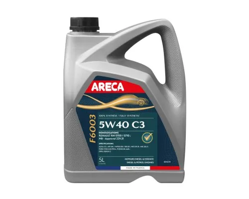 Моторное масло Areca F6003 5W-40 C3 5л (50427)