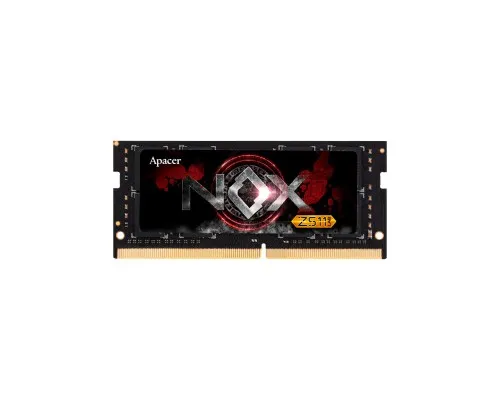 Модуль памяти для ноутбука SoDIMM DDR4 8GB 3200 MHz NOX Black Apacer (A4S08G32CLYBDAA-1)