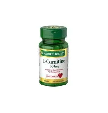 Аминокислота Nature's Bounty L-Карнитин, 500 мг, L-Carnitine, 30 каплет (NRT01683)