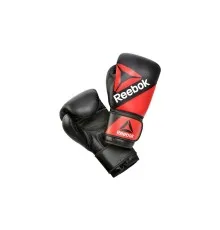 Боксерські рукавички Reebok Combat Leather Training Glove червоний, чорний RSCB-10100RDBK 14 унцій (5055436113607)
