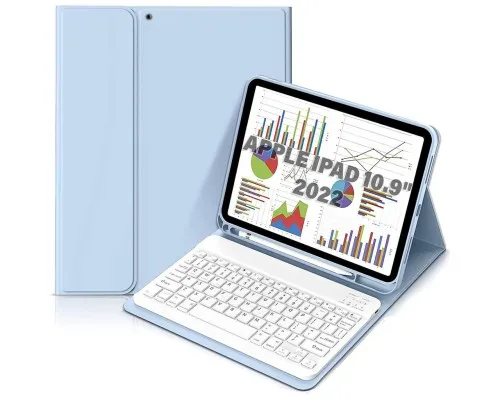 Чохол до планшета BeCover Keyboard Apple iPad 10.9" 2022 Light Blue (711141)