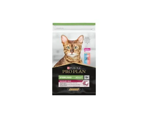 Сухий корм для кішок Purina Pro Plan Sterilised Adult 1+ Savoury Duo Після стерилізації З тріскою та фореллю 10 кг (7613036732697)