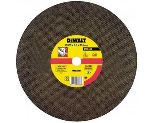 Круг відрізний DeWALT отрезной по металлу для пил, 355х3.0х25.4мм. (DT3450-QZ)