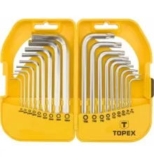 Набор инструментов Topex ключи шестигранные HEX и Torx, набор 18 шт.*1 уп. (35D952)