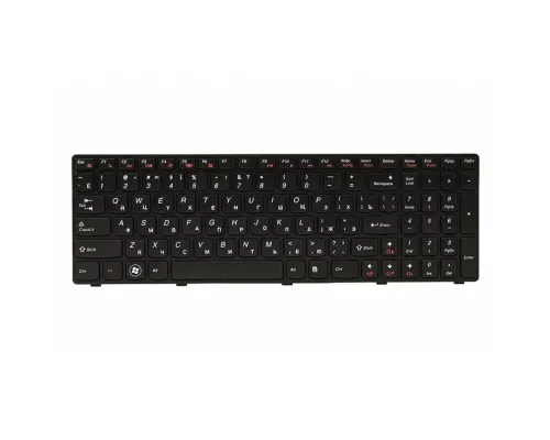 Клавиатура ноутбука PowerPlant Lenovo G570, G575 черный, черный фрейм (KB311774)