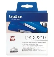 Етикет-стрічка Brother для принтера QL-1060N/QL-570QL-800 (29mm x 30.48M) (DK22210)