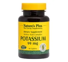 Мінерали Natures Plus Калій, Potassium, Nature's Plus, 99 мг, 90 таблеток (NTP3370)