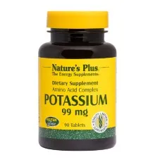 Минералы Natures Plus Калий, Potassium, Nature's Plus, 99 мг, 90 таблеток (NTP3370)