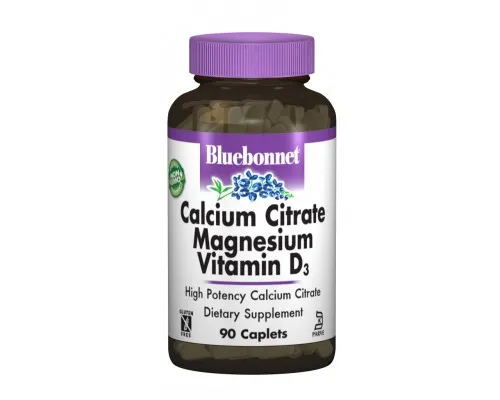 Витаминно-минеральный комплекс Bluebonnet Nutrition Цитрат Кальция, Магний + Витамин D3, 90 капсул (BLB0715)