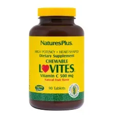 Вітамін Natures Plus Вітамін C, Vitamin C Lovites, 500 мг, Nature's Plus, 90 жува (NTP2447)