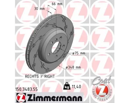 Гальмівний диск ZIMMERMANN 150.3483.55