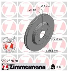 Тормозной диск ZIMMERMANN 590.2828.20