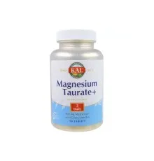 Мінерали KAL Таурат Магнію, Magnesium Taurate +, 400 мг, 90 таблеток (CAL-36975)