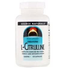 Аминокислота Source Naturals L-Цитруллин 500 мг, L-Citrulline, 60 капсул (SN2004)