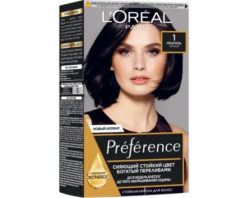 Фарба для волосся LOreal Paris Preference 1 - Чорний (3600521916551)