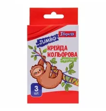 Мел 1 вересня цветной 3 шт. JUMBO "Zoo Land" (400439)