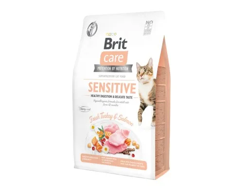 Сухий корм для кішок Brit Care Cat GF Sensitive HDigestion and Delicate Taste 2 кг (8595602540709)