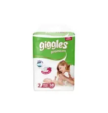 Подгузники Giggles Premium Mini 3-6 кг 58 шт. (8680131201587)