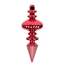 Ялинкова іграшка Novogod`ko Бурулька, пластик, 30 cм, червона, глянець (974096)