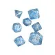 Набор кубиков для настольных игр Q-Workshop Elvish Translucent blue Dice Set (7 шт) (SELV11)