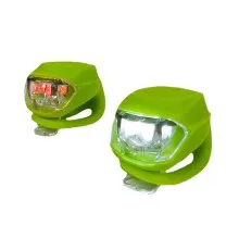 Комплект велофар Good Bike Silicone LED Green (92325Green-IS)